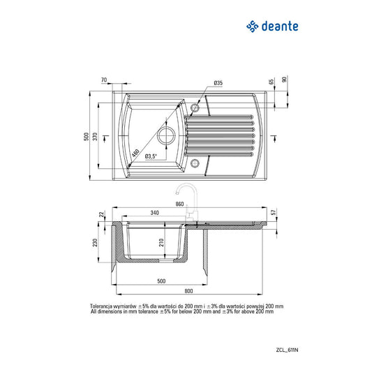 Deante Lusitano 86/CR/0 - ZCL 611N