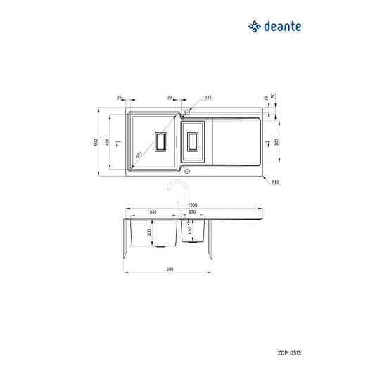 Deante PROSPERO 100/IX/2/0 - ZDP Deante PROSPERO 100/IX/2/0 - ZDP 05130513
