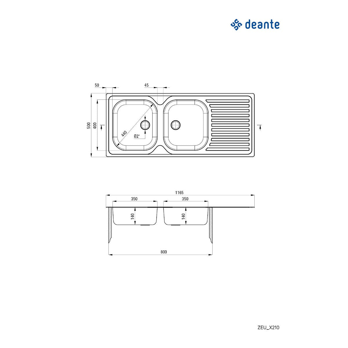 Deante Techno 116/IX/2/0 – ZEU 0210