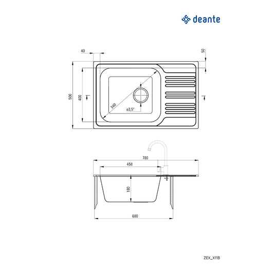 Deante Saten Xylo 78/IX/O - ZEX 011B