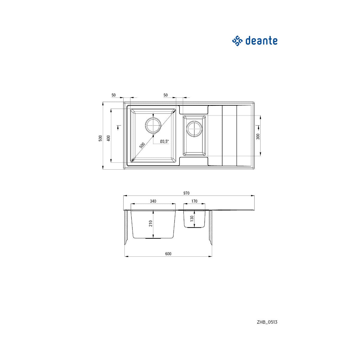 Deante Bolero 97/IX/2/0 - ZHB 0513