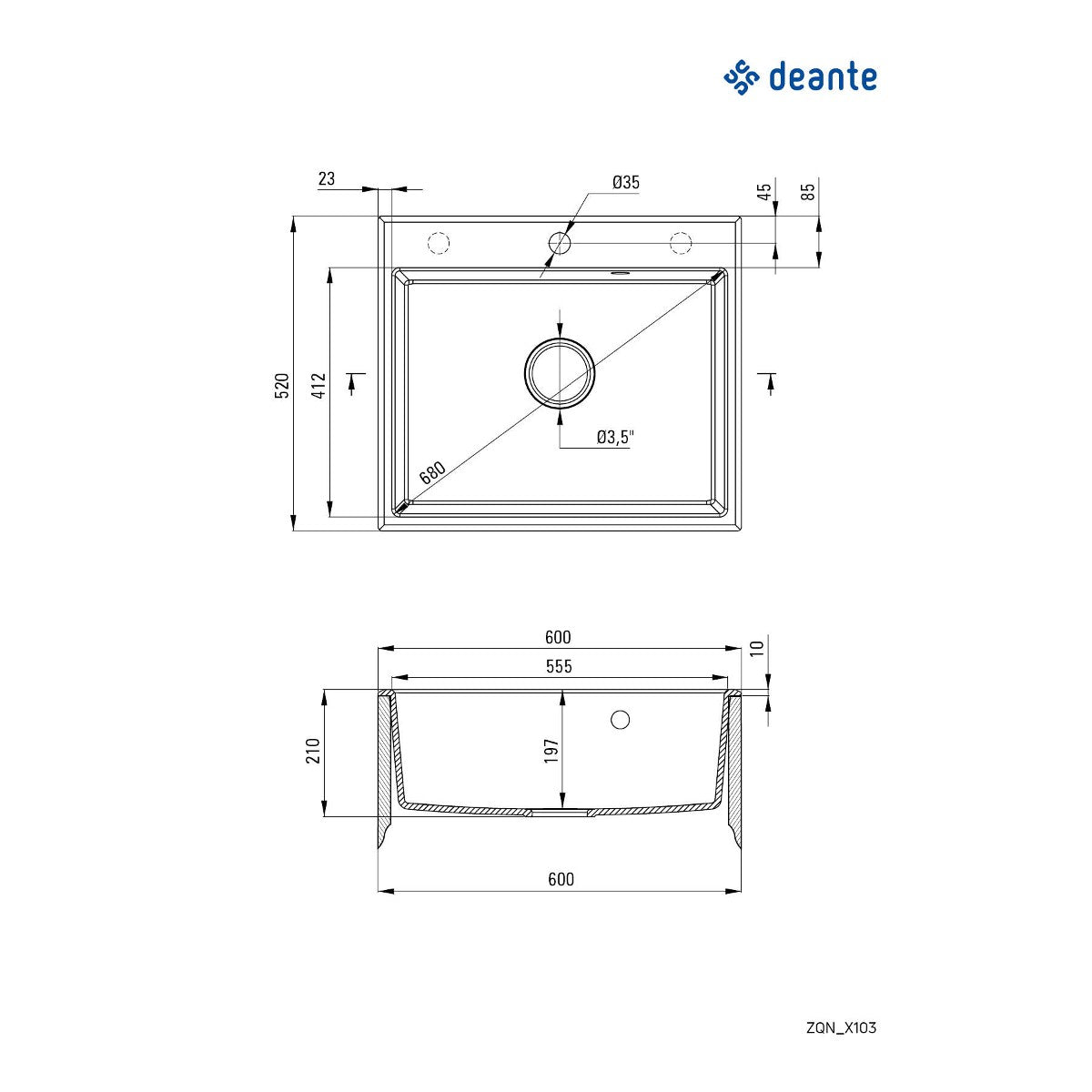 Deante Andante 60/SD - ZQN 7103