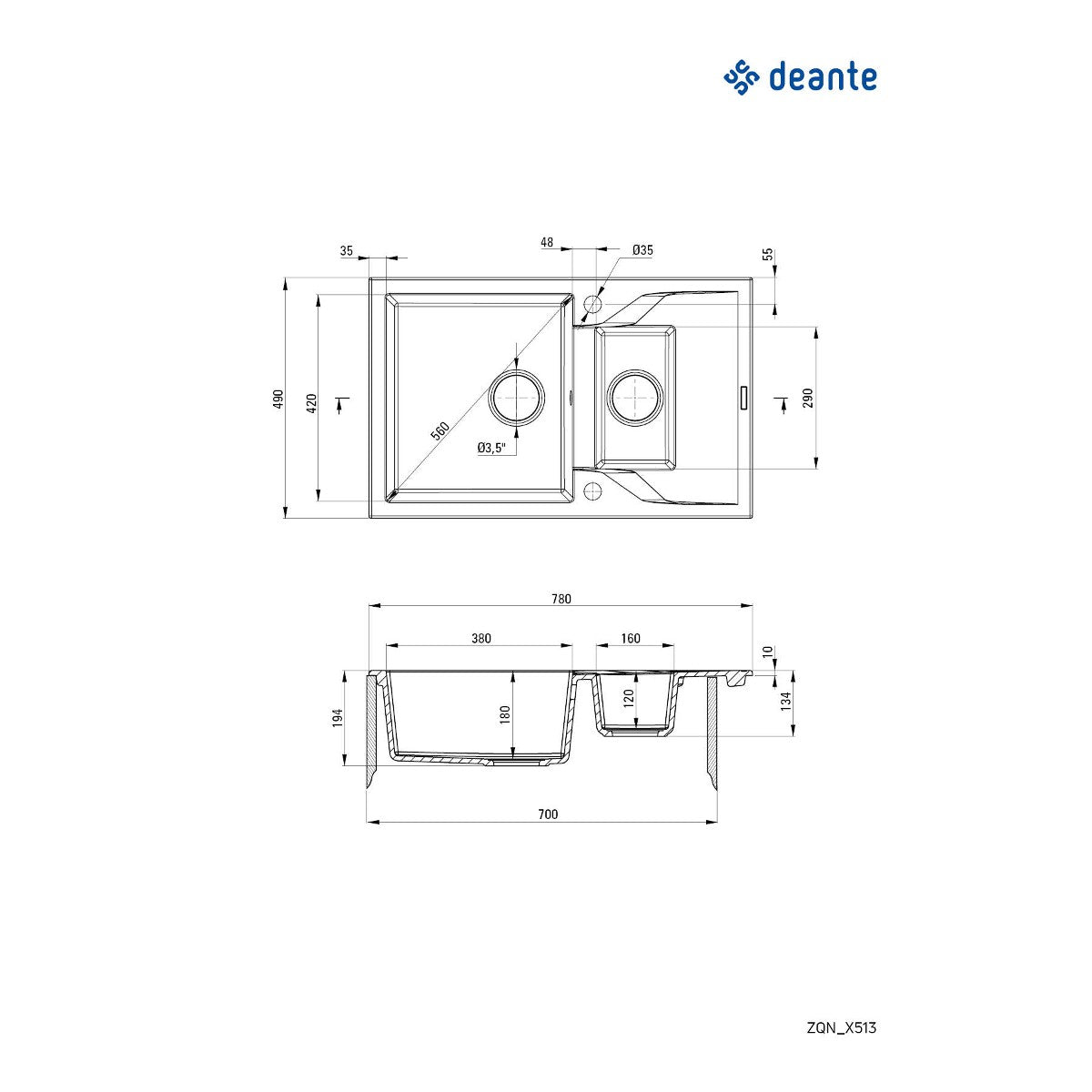 Deante Andante-ZQN S513