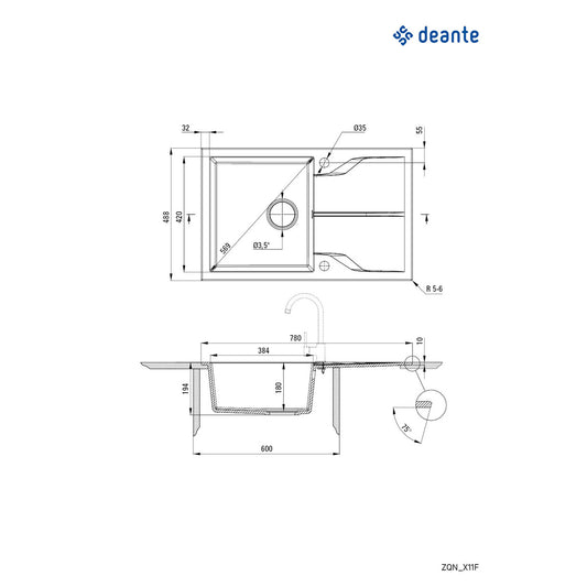 Deante Andante Flush ZQN N11F