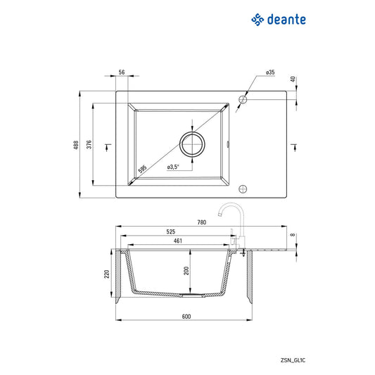 Deante Andante Glass ZSN GL1C