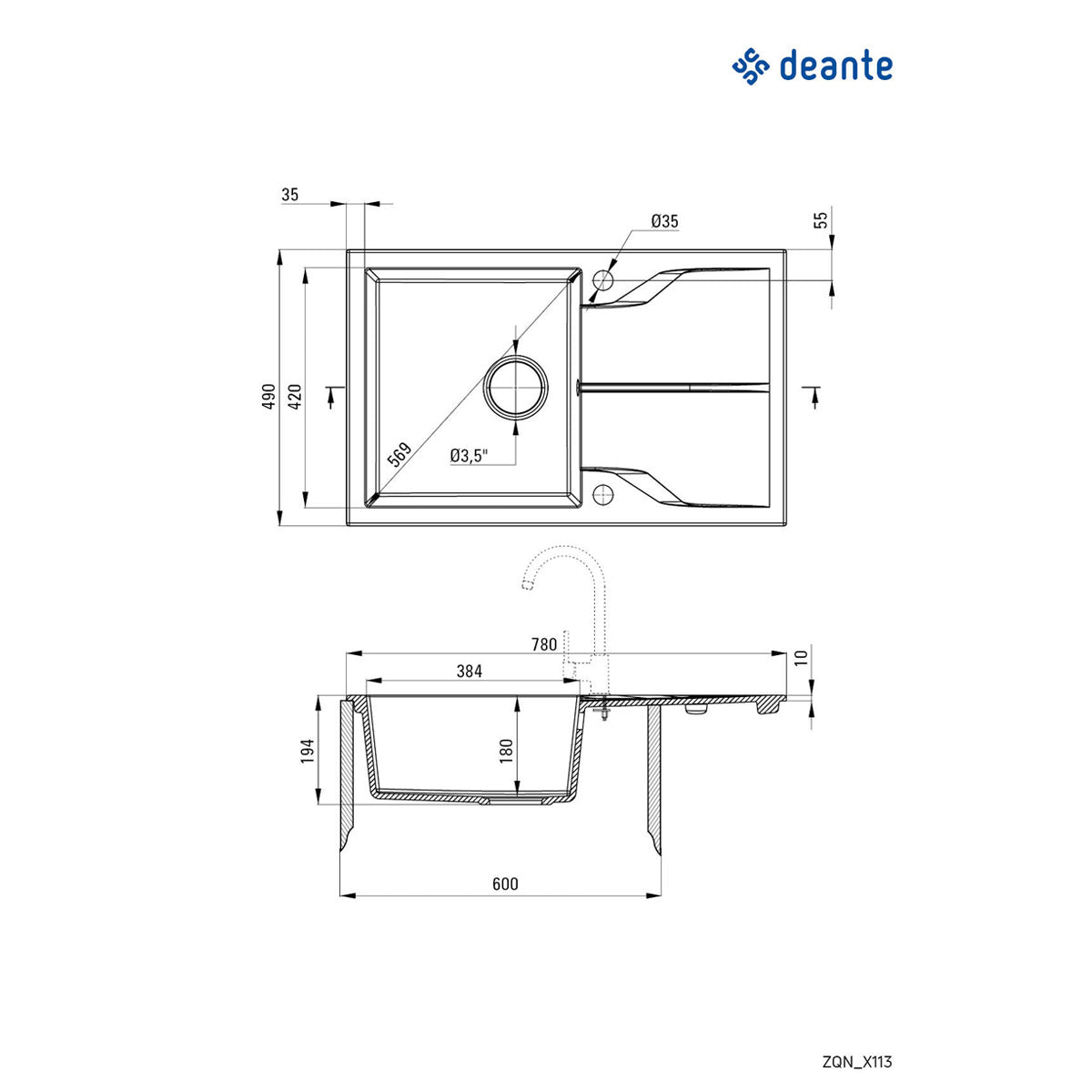 Deante Andante ZQN 5113