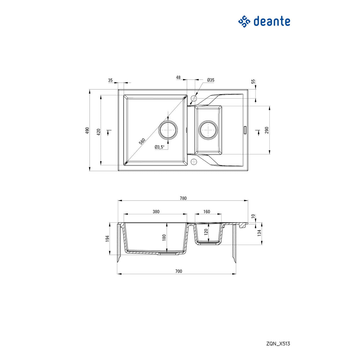 Deante Andante ZQN 5513