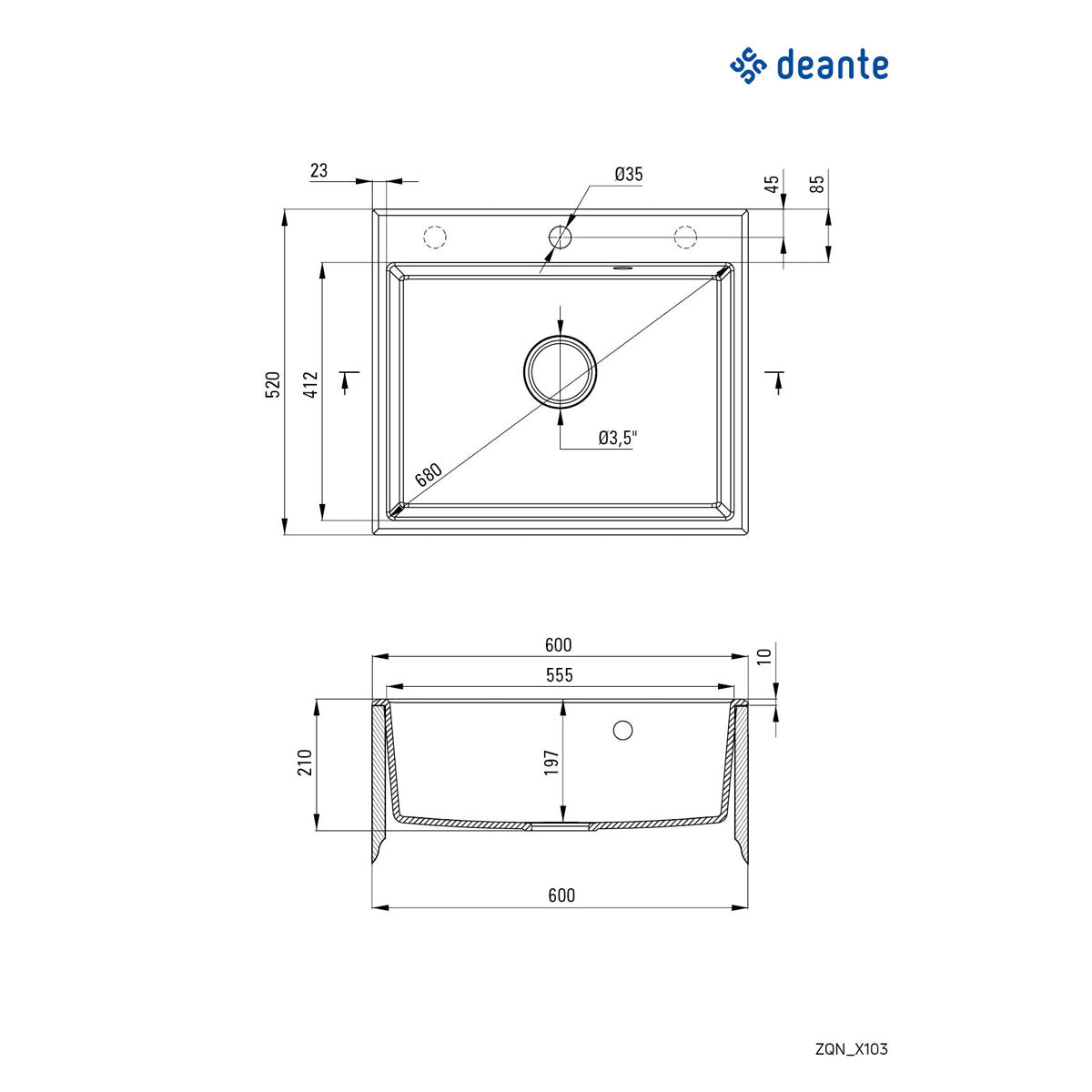 Deante Andante ZQN T103