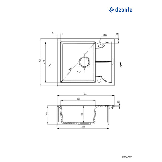 Deante Andante ZQN T11A