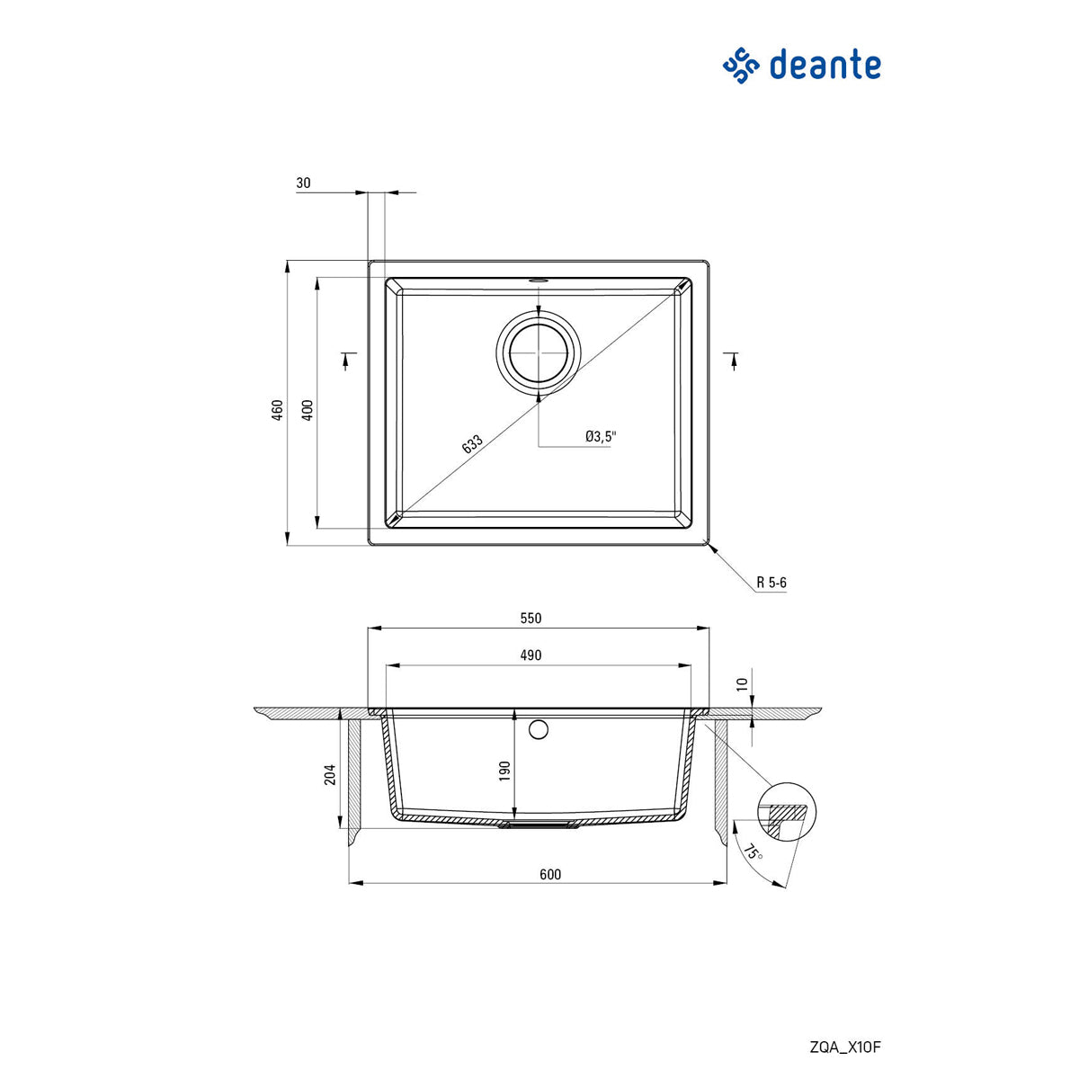 Deante Corda Flush ZQA T10F
