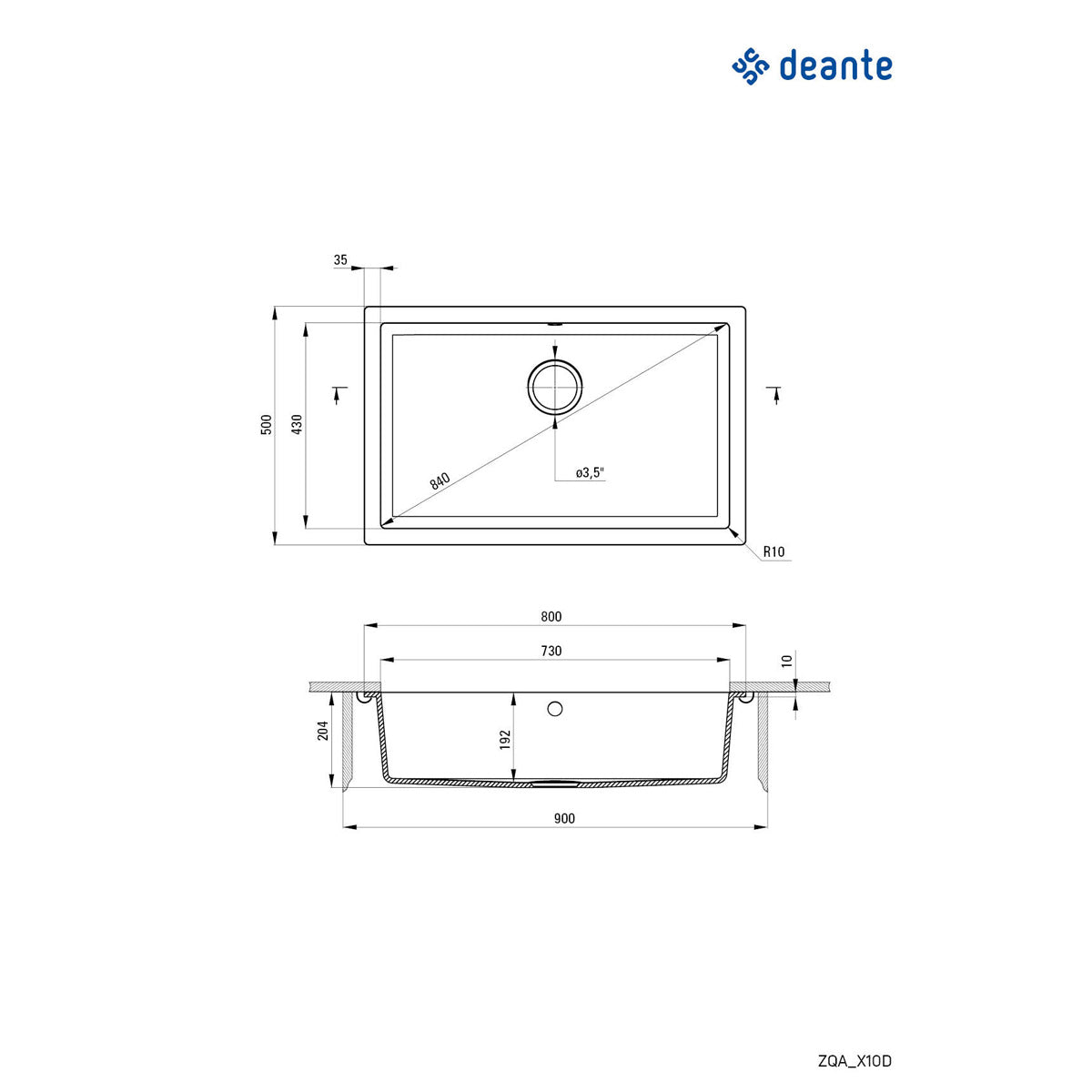 Deante Corda ZQA T10D