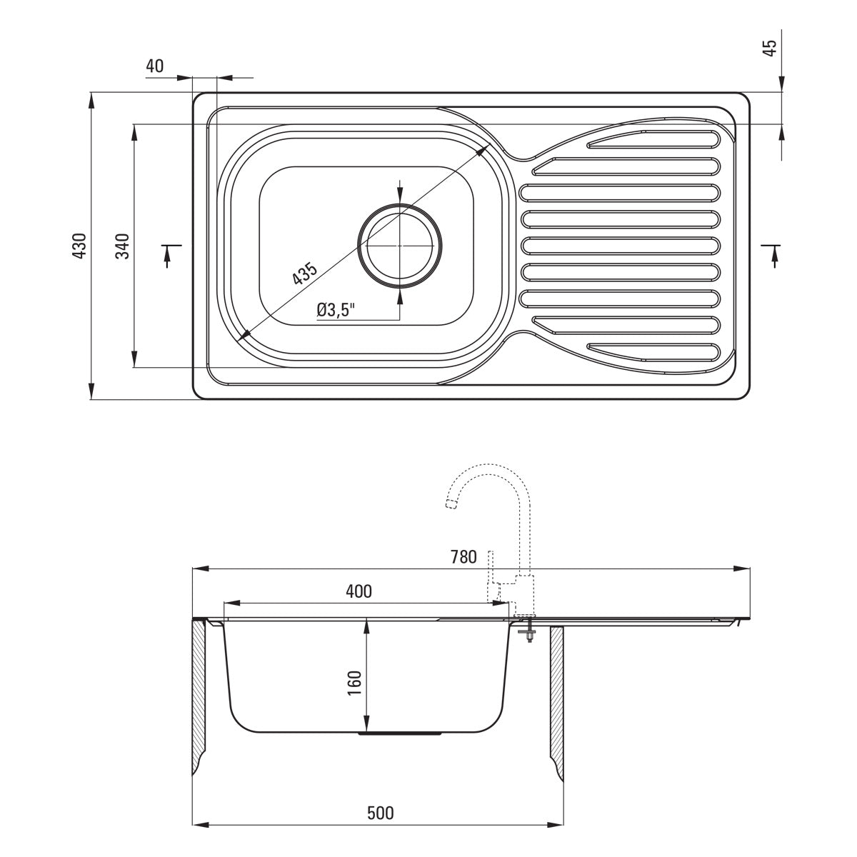 Deante Doppio komplet ZENA0113