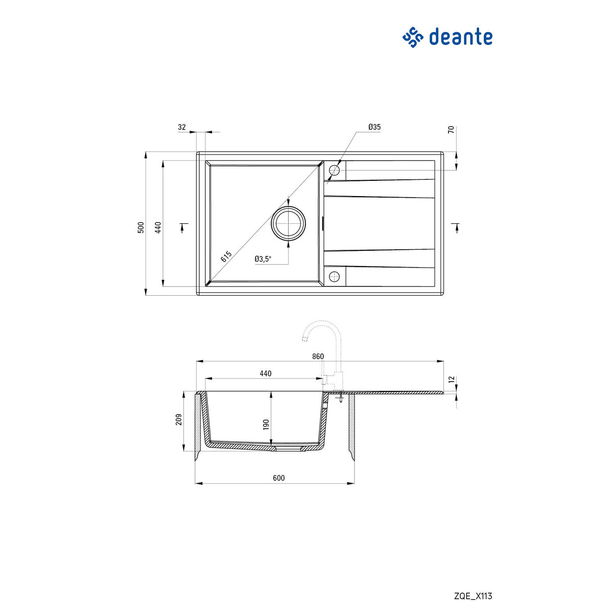 Deante Eridan komplet ZQER1A113