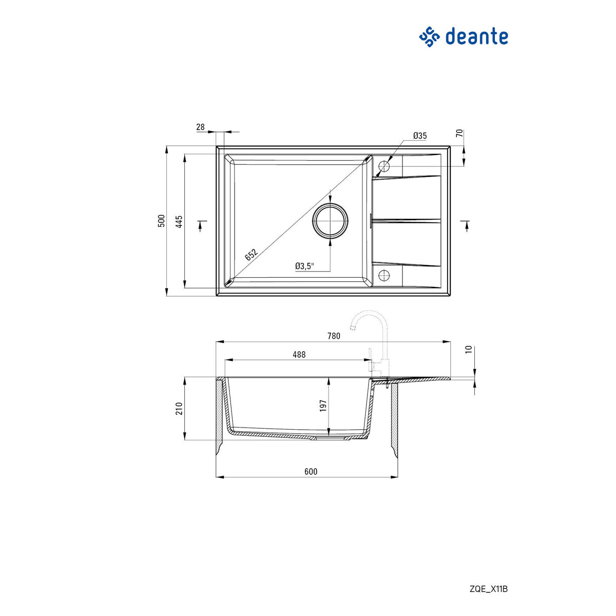 Deante Eridan komplet ZQER1N11B