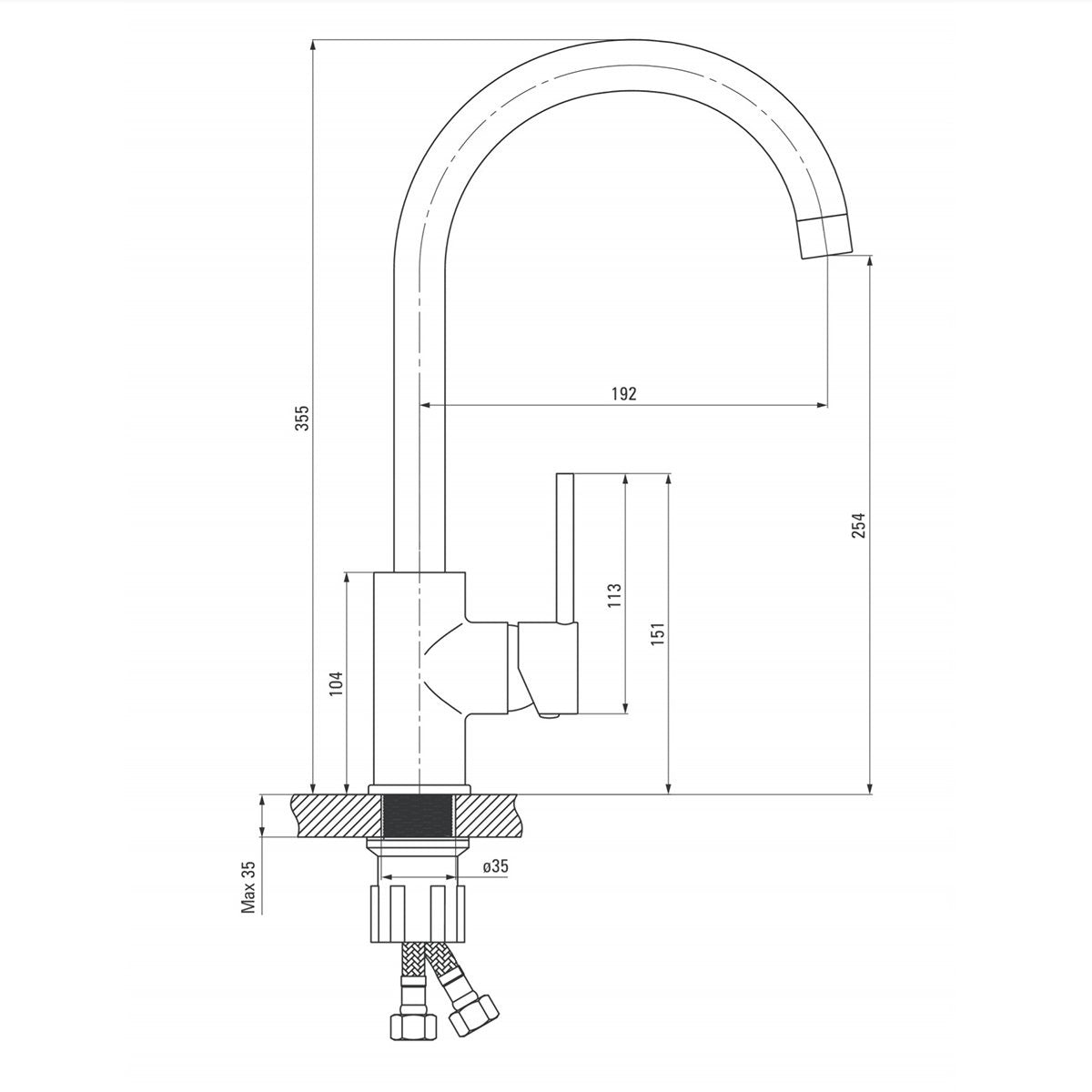 Deante Eridan komplet ZQER1T11B