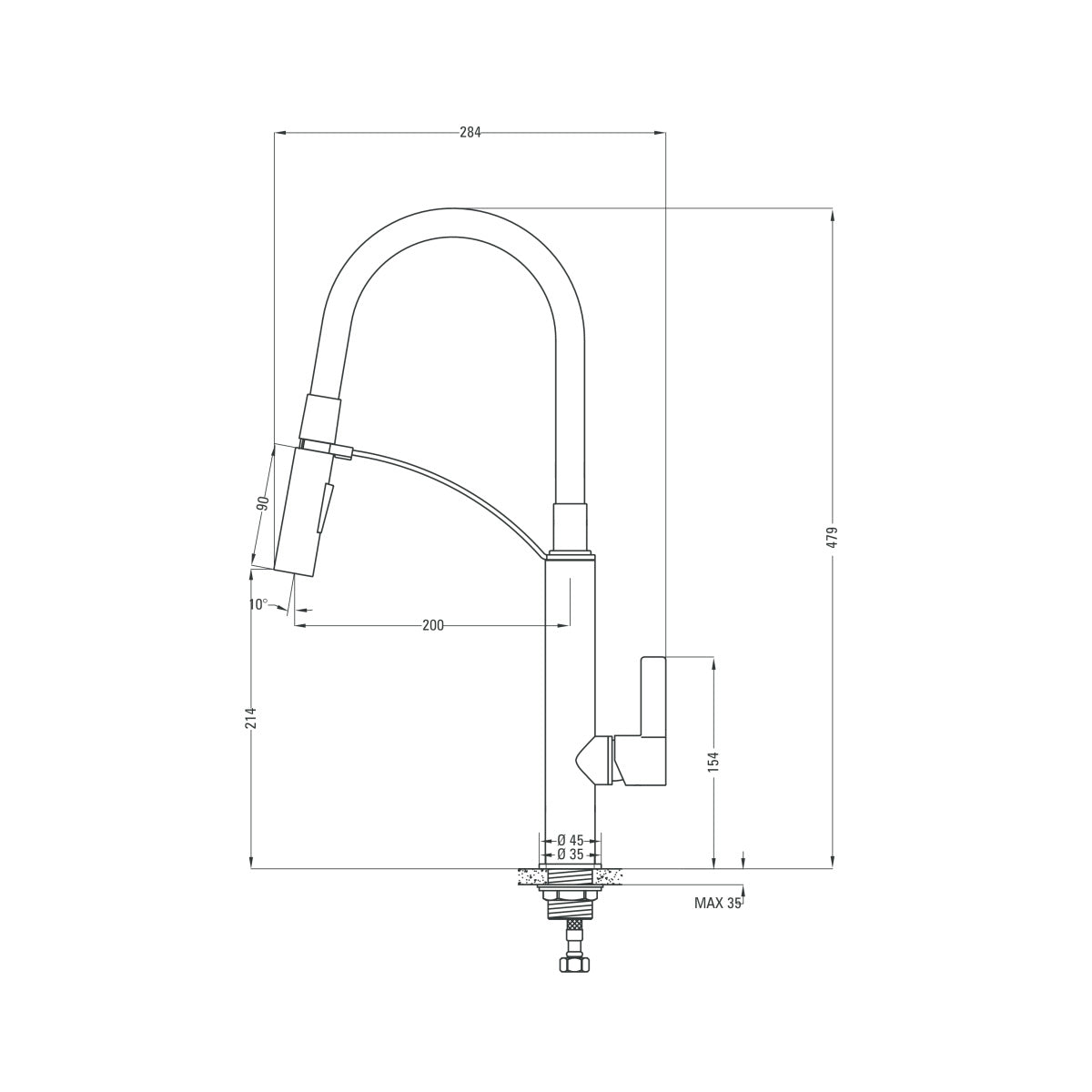 Deante Eridan komplet ZQER2A11B