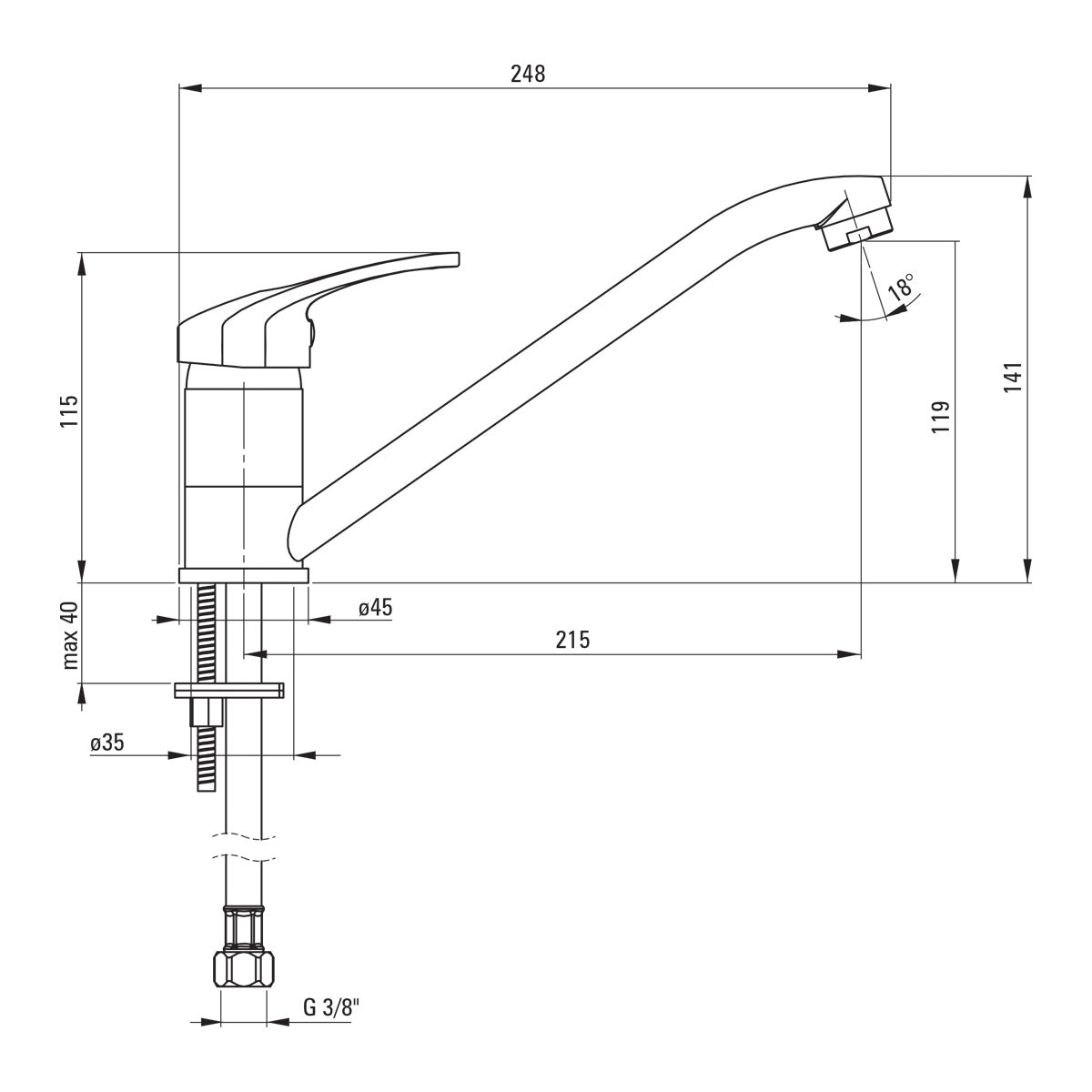 Deante Fiesta Solis komplet ZRSA7803