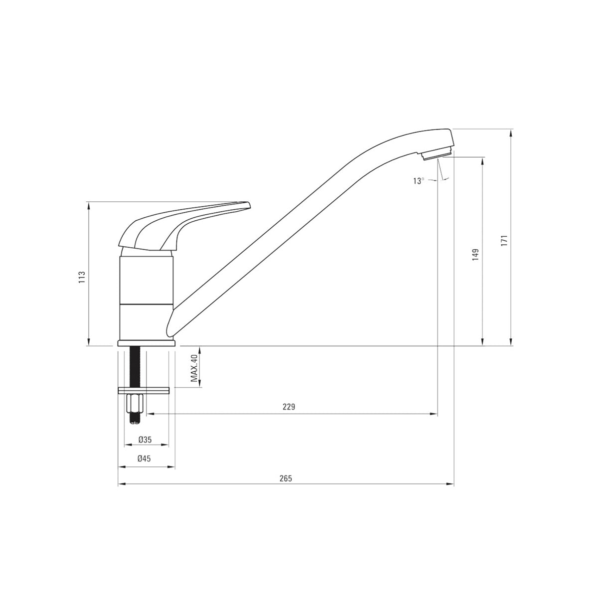 Deante Funkia BEF 060M