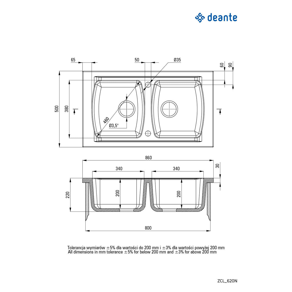 Deante Lusitano ZCL 620N