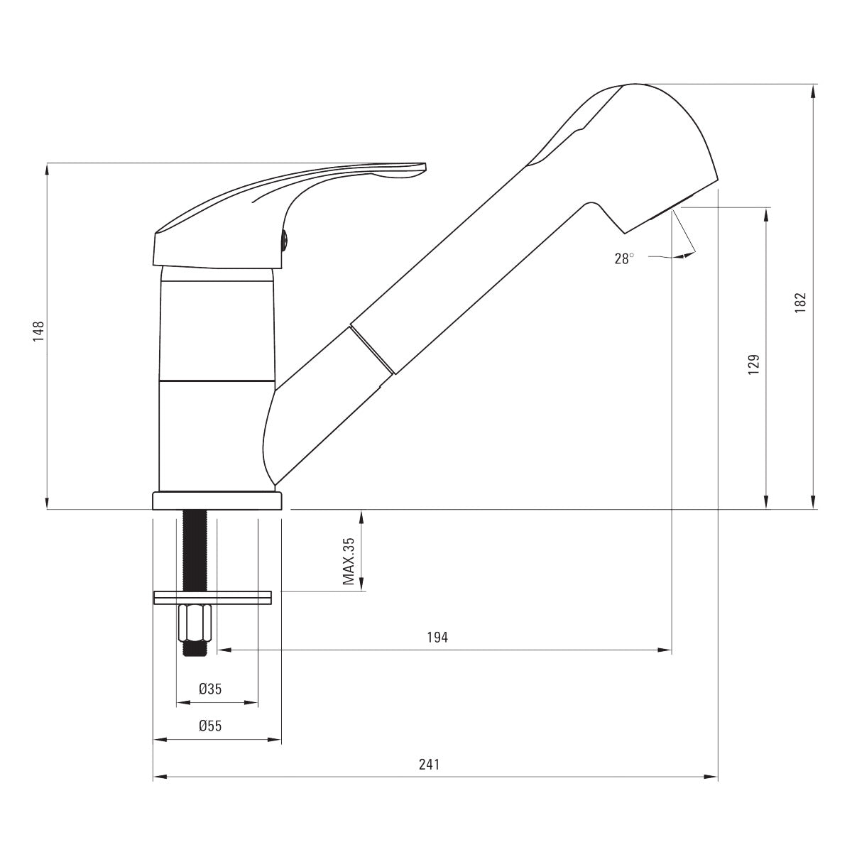Deante Pepe BDP 271M