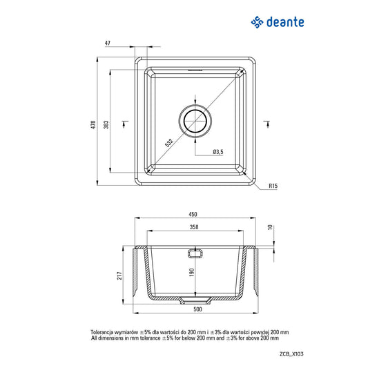 Deante Sabor ZCB 6103