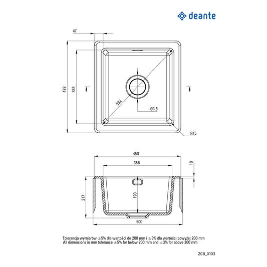 Deante Sabor ZCB A103