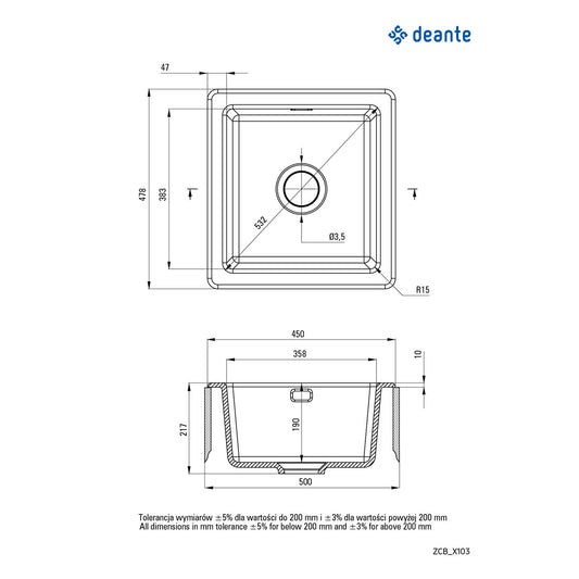 Deante Sabor ZCB N103