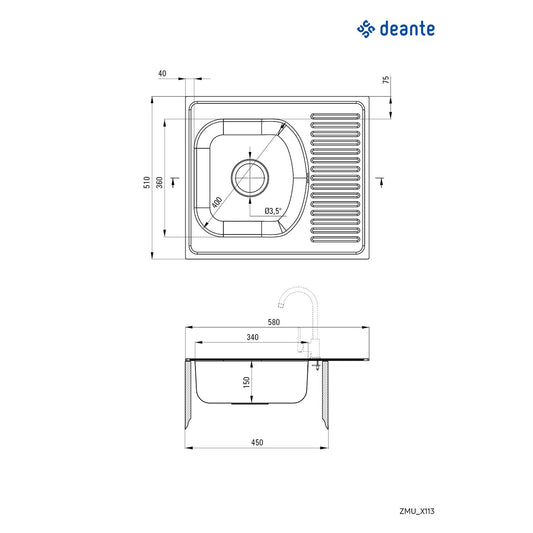 Deante Techno ZMU 3113