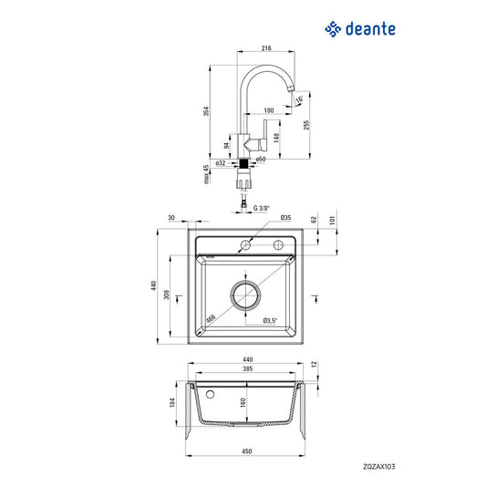 Deante Zorba komplet ZQZA2103