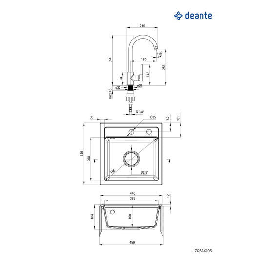 Deante Zorba komplet ZQZA7103