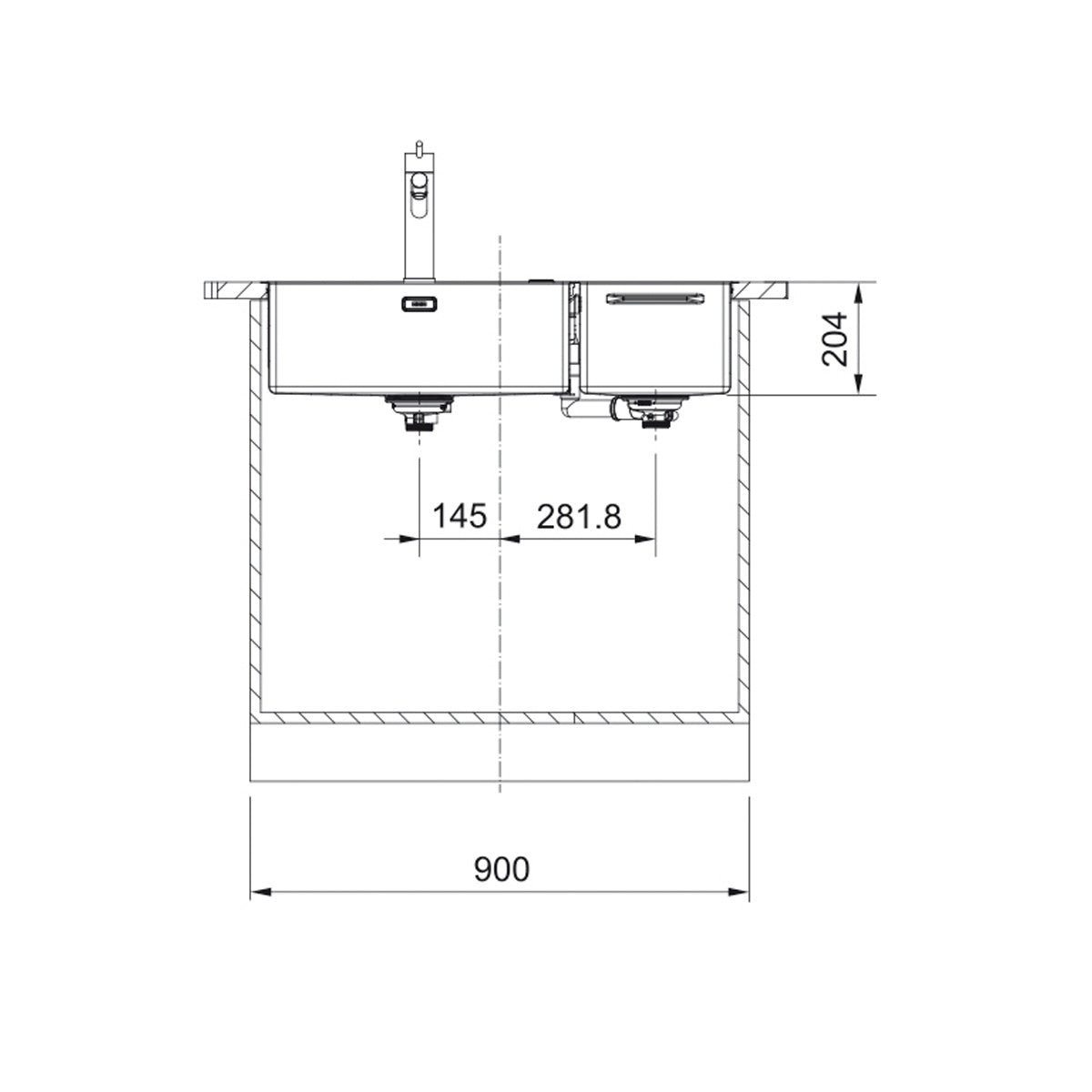 Franke Box Center BWX 220-54-27