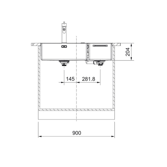 Franke Box Center BWX 220-54-27