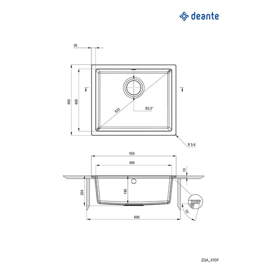Deante Corda Flush ZQA T10F