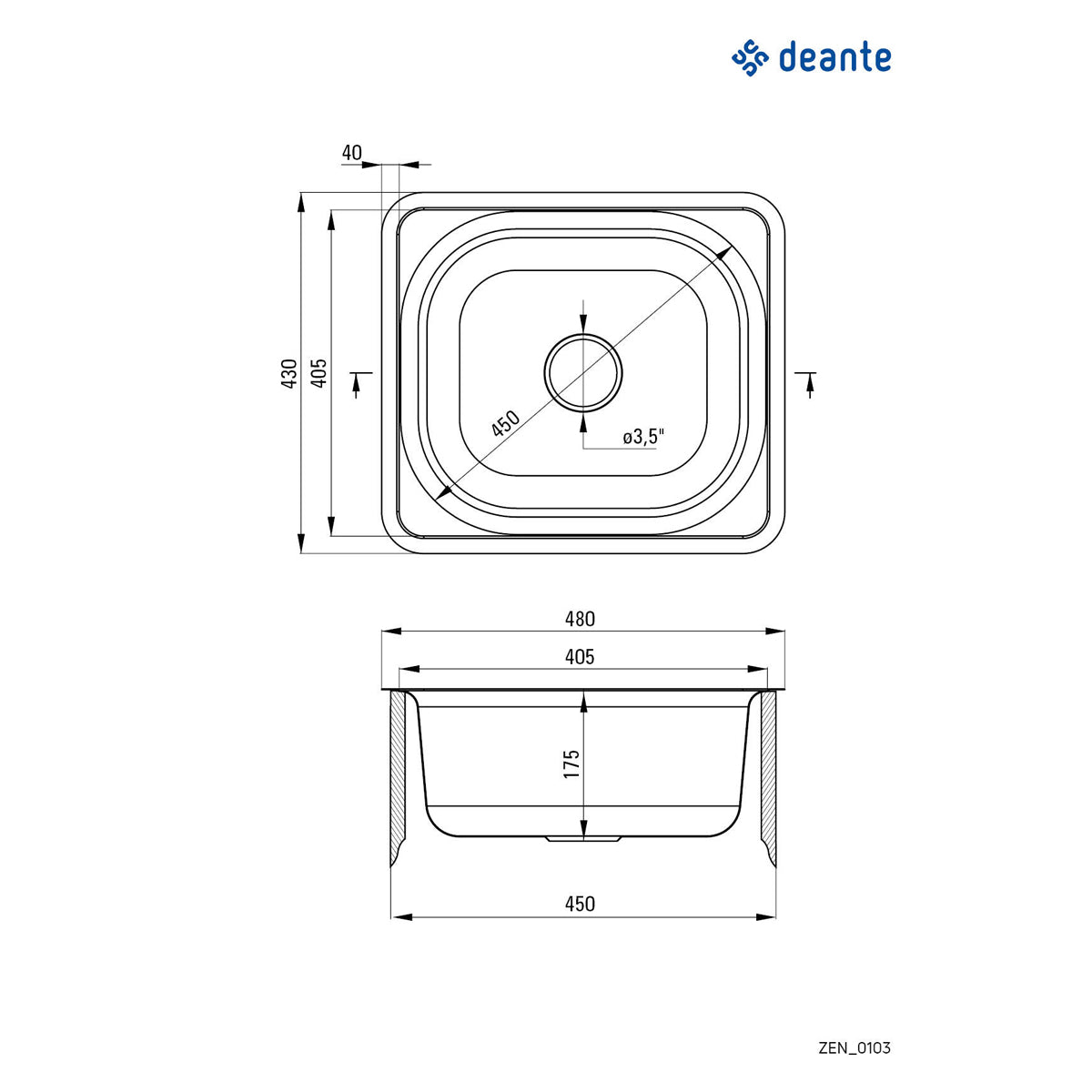 Deante Doppio ZEN 0103