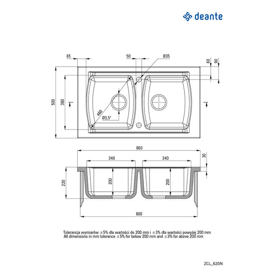 Deante Lusitano ZCL 620N